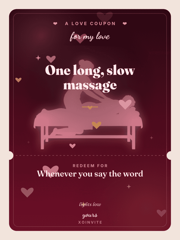 One long, slow massage